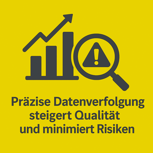 Precise data tracking increases quality and minimizes risks